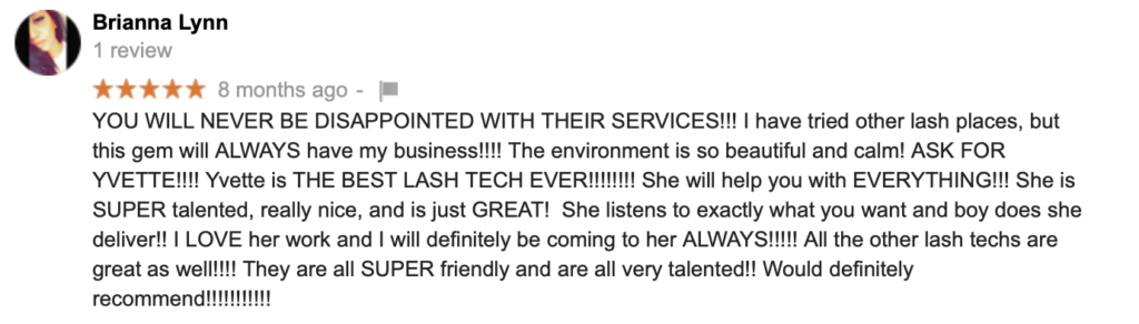 Eyelash extensions review 1